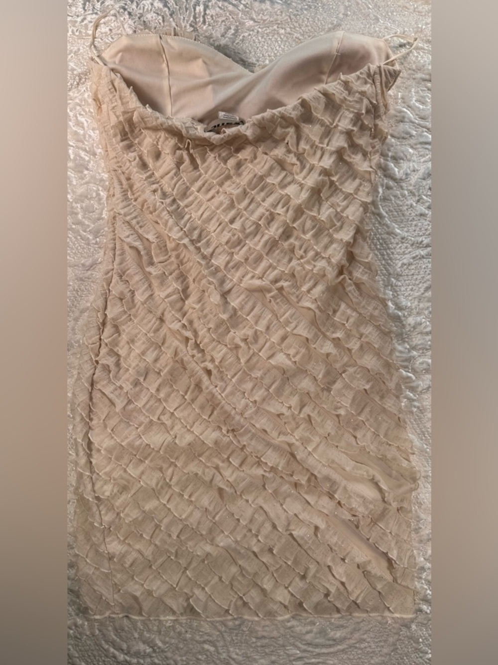 Mystic Cream Ruffled Maxi Dress - Picture 5 of 5